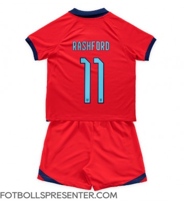 England Marcus Rashford #11 Bortatröja Barn VM 2022 Kortärmad (+ korta byxor)